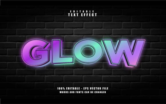 3D Glow Editable Text Effect for Professional and Creative Workflows