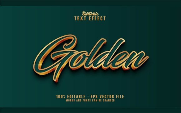 3D Golden Editable Text Effect