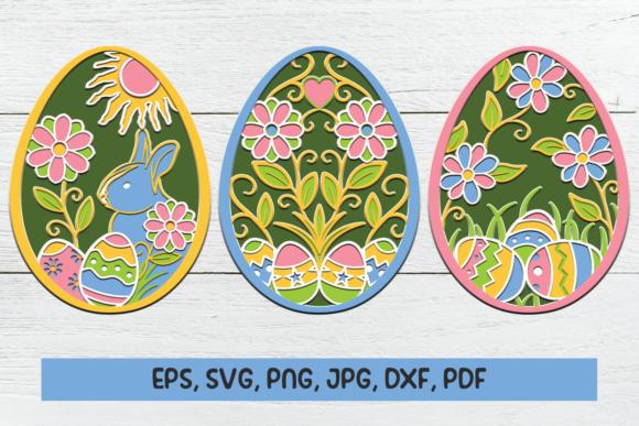 3D Layered Easter Egg, Mandala SVG: A Creative Design for All