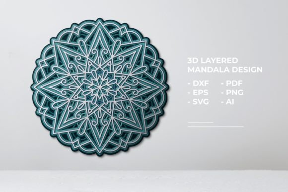 3D Layered Mandala SVG Cut File Vol.11