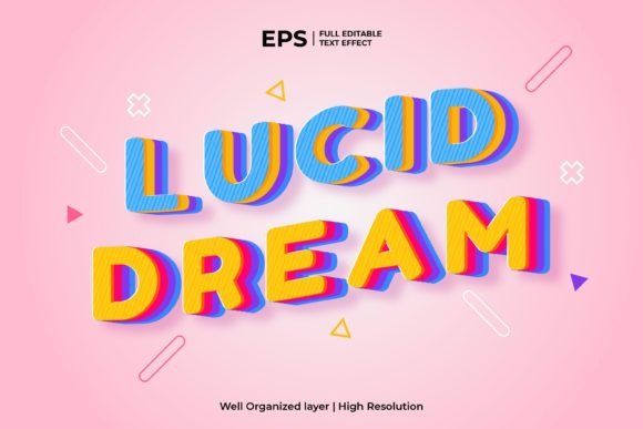 3D Lucid Dream Colorful Text Effect