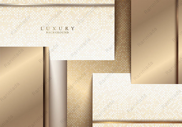 3D Luxury Brown Golden Geometric Pattern