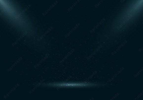 3D Luxury Empty Dark Green Studio Room