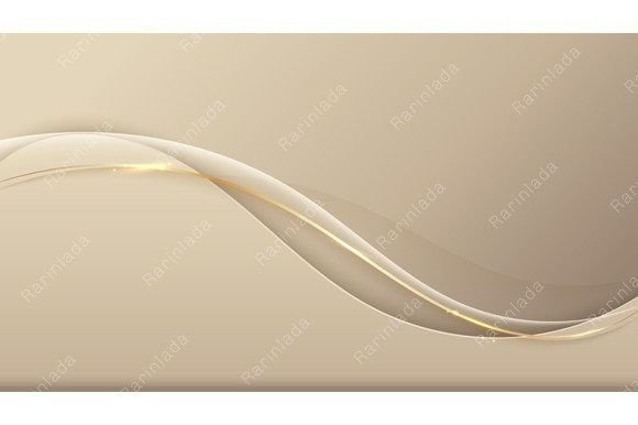 3D Luxury Golden Wave Line Background