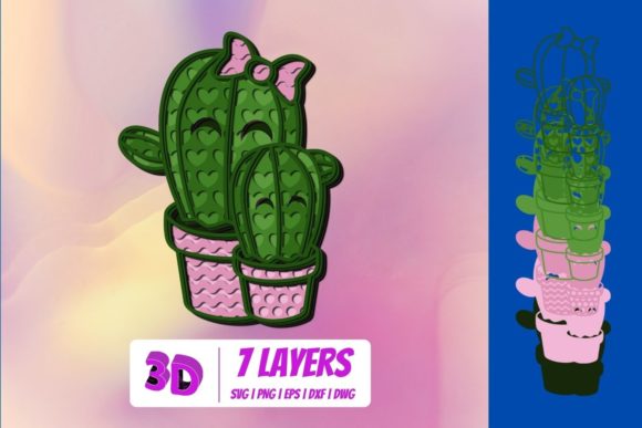 3D Mothers Day Cactus SVG: A Creative and Practical Design for Every Maker