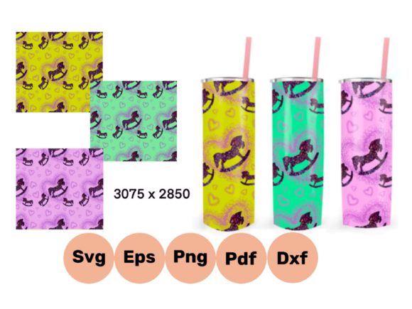 3D SVG Tumbler Sublimation Pattern Horse: A Creative Tool for Modern Designers