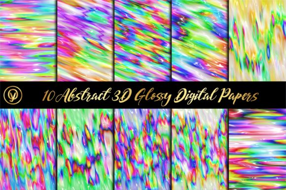 Abstract 3D Glossy Digital Paper 2: A Modern Design Essential