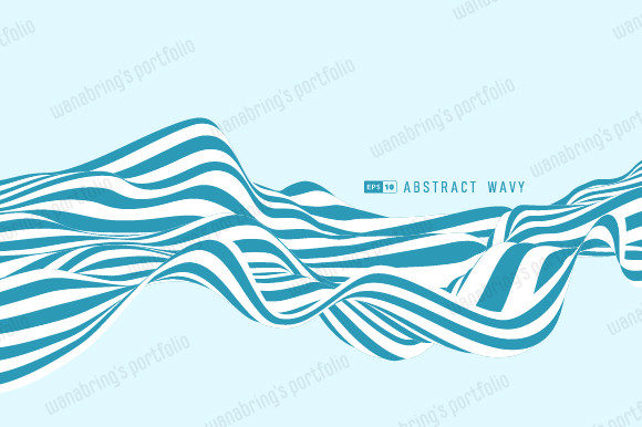 Abstract Blue and White Minimal Stripe