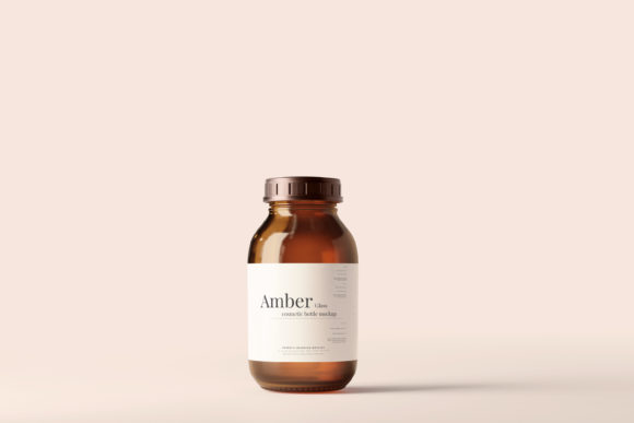 Amber Glass Jar Bottle Mockups: Elevate Your Product Presentation with Precision and Style
