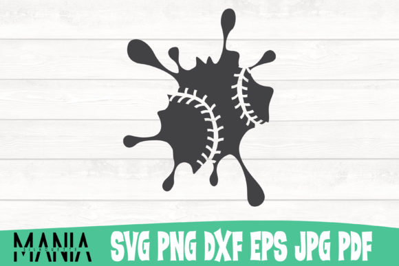 Baseball Splash Svg Cut File Design