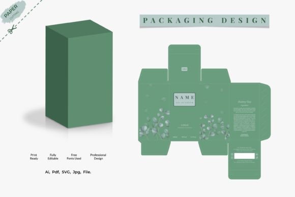 Box Packaging Die Cut with 3D Preview