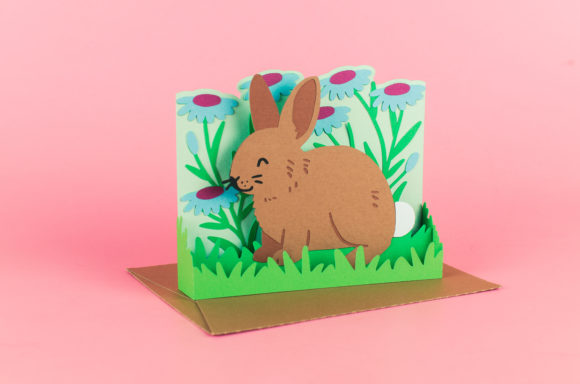 Bunny with Flowers Box Card