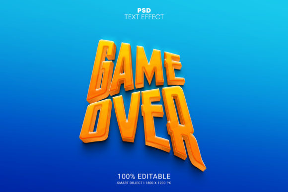 Game Over 3D PSD Editable Text Effect: A Powerful Tool for Creative Expression
