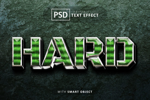 Hard 3d Text Effect Editable