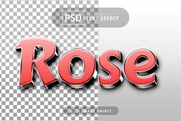 Rose Text - Editable 3D Font Effects