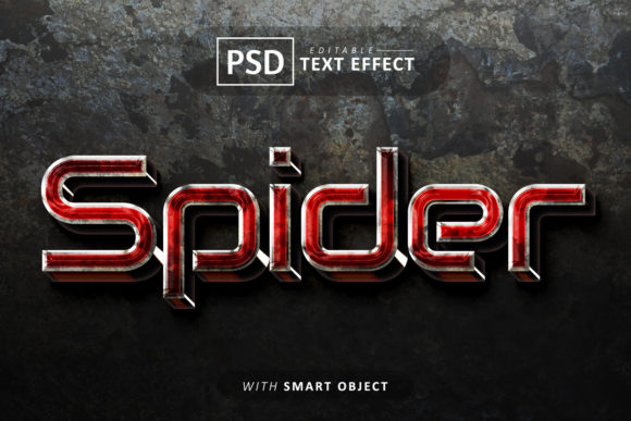 Spider 3d Text Effect Editable
