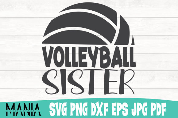 Volleyball Sister Svg Cut File Design